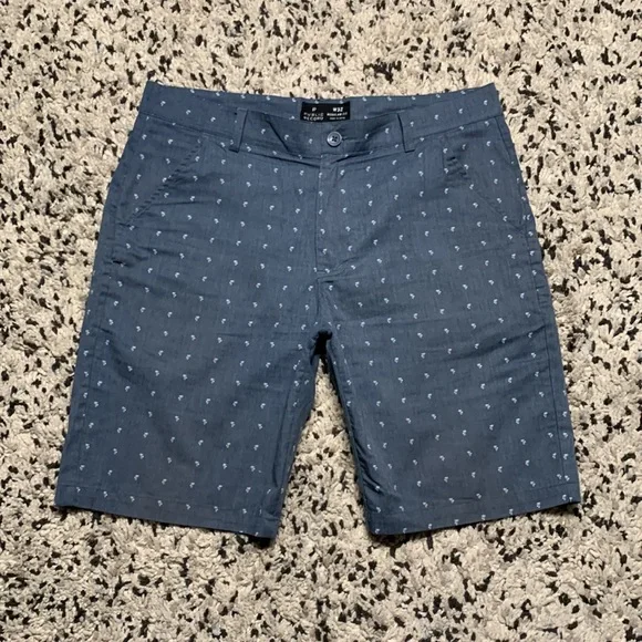 Public Record Men’s Blue Palm Tree Print Ligjtweight Shorts Size 32 - Picture 1 of 9